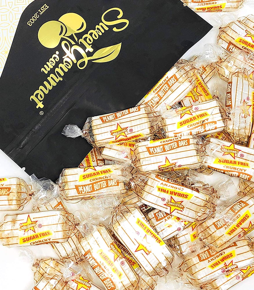 SweetGourmet Sugar Free Peanut Butter Bar Candy 2 Pounds
