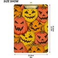thumbnail image 3 of FMSHPON Halloween Retro Pumpkins Jack O Lantern Clipboard Hardboard Wood Nursing Clip Board and Pull for Standard A4 Letter 13x9 inches, 3 of 5