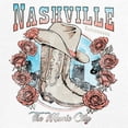 thumbnail image 3 of Nashville TN The Music City Women's V-Neck T-shirt Country Cowgirl Boots and Hat, 3 of 7