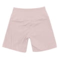 thumbnail image 4 of MIXUE Shorts For Women Summer Solid Color Elastic High Waist Gym Running Athletic Workout Yoga Shorts Activewear,Pink,M, 4 of 5