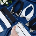 thumbnail image 3 of 6Pcs 6 Styles Polyester & Glass Rhinestone Fake Shirt Collar Detachable Neckline Trim Garment Accessories Mixed Color 405~438x63~67x4~7mm 1pc/style, 3 of 6