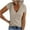 Beige womens tops summer, variant on USSUMA Womens Blouses and Tops Dressy Women Casual Summer Henley Tunic Top V Neck Short Sleeve Ribbed Knit Button Up Solid Slim Fit Shirt Blouses