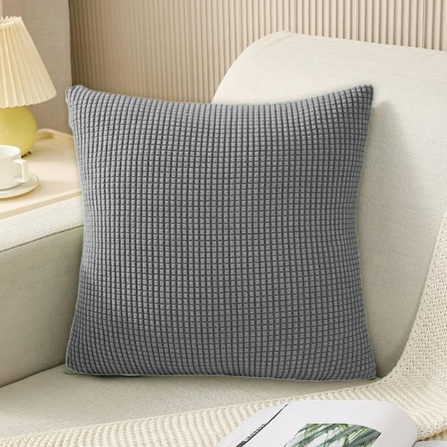 Xihbxyly Funda de Cojín de Verano para Sofá, Poliéster Suave, Elegante Diseño con Cremallera, Verde Vibrante, Café, Gris, Verde Claro y Amarillo, Acogedora Decoración para Sala de Estar, Versátil par