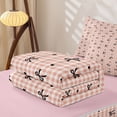 thumbnail image 5 of Homewish Black Bowknot Zipper Full Size Comforter Sets with Fitted Sheet and 2 Pillowcases For Girls,Cute Bows Kawaii Loves Print Zipper Bedding Set,Reversible,4-Piece, 5 of 7