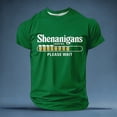 thumbnail image 2 of IWRICH Shenanigans Loading Please Wait Funny St Patrick's Day T-Shirt for Men Crew Neck Short Sleeve Tees Casual Fashion Tops Green XXL, 2 of 4