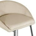 thumbnail image 3 of Set of 2 Ayana Beige Boucle Backless Counter Stool with Black Iron Legs, 3 of 7