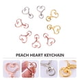 thumbnail image 4 of BRIGHTFUFU 30 piezas creativas llaveros de aleación de zinc accesorios melocotón en forma de corazón aleación llavero hebilla llavero decoración de llaves pequeño regalo para hombres mujeres, 4 of 7