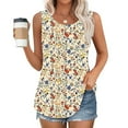 thumbnail image 2 of Goodeals Womens Tunic Tank Tops 2025 Cute Butterfly Sleeveless Shirts Pleated Square Neck Casual Top Loose Fit Summer Camisole Tees(Multicolor,XXXXXL), 2 of 6