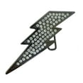 thumbnail image 2 of The Flash Belt Buckle Rhinestone Gun Metal Fashion Lightning Bolt Mens Women Big, 2 of 4