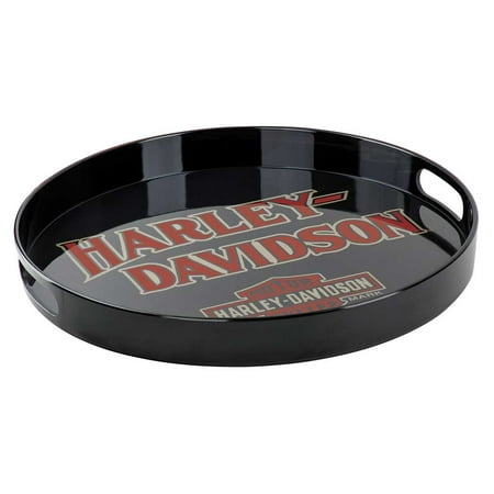 Black Foam Tray - Harley-Davidson B&S Melamine Serving Tray w/ Cut-Out Handles, Black HDX-98501, Harley Davidson