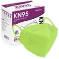 thumbnail image 1 of Mascarilla facial Miuphro KN95, respirador desechable, paquete de 50 unidades, color verde, 1 of 7
