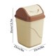 thumbnail image 3 of Papelera cuadrada con tapa para oficina y baño | Cubo de basura con tapa abatible para control de olores | Contenedor de basura de plástico para espacios pequeños, 3 of 6