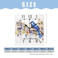 thumbnail image 2 of 16 Inch Wall Clock Battery Operated Square Clock for Office, Kitchen, Outdoor, Living Room,Watercolor Bird Cornflower Flower Nature Floral Pattern Exquisite, 2 of 4