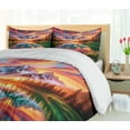 thumbnail image 5 of Ambesonne Lake Duvet Cover Set, Colorful Mesmerizing Scenery, King, Burnt Sienna Green Teal, 5 of 6