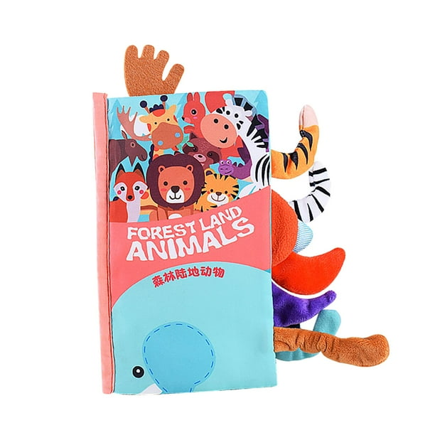 Libros interactivos de animales para bebés, juguetes sensoriales para niños y niñas, regalos para baby shower. animales terrestres del bosque