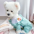 thumbnail image 3 of Adorable Green Grid Dog Shirt - Breathable Polyester Four Legs Clothes for Wedding Attire, 3 of 8