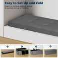 thumbnail image 2 of S-morebuy Folding Storage Ottoman Bench, Foot Rest, Stool, Storage Chest, Seat Padded Bench Space with 120L Storage Space, Quick and Easy Assembly,  43''x15''x15'', 2 of 8