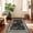 Black, variant on YOUFORTONG 4x4 Square Entryway Area Rug,Non-Slip Floral Washable Boho Vintage Doormat Soft Thin Indoor Carpet for Living Room Kitchen Bedroom,Black