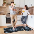 thumbnail image 6 of 2-Piece Kitchen Rugs Set Non-Slip Mats Carpet Floor for Kitchen, Bathroom (19.7"x27.6" & 19.7"x47.2") Explosion Of Blue Ink, 6 of 7