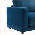 thumbnail image 2 of 81'' Modern Navy Blue Velvet Sofa – Deep Cushions, Sturdy Frame for Living Room & Bedroom | Blue | Velvet | Square Arms, 2 of 17