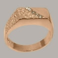 thumbnail image 2 of LBG British Made 9k Rose Gold Natural Peridot Mens band Ring - 33 size options - Size 9.5, 2 of 6
