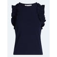 thumbnail image 5 of Free Assembly Women's and Women's Plus Ruffle Trim Mixy Tank Top, Sizes XS-4X, 5 of 5