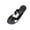 White, variant on Women's Open Toe Flat Sandals Faux Leather Summer Slippers Slip on Slides Brown 7