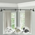 thumbnail image 2 of Domovina Plush 13/16" Corner Window Single Curtain Rod-Color:Black,Size:28"-48", 2 of 2