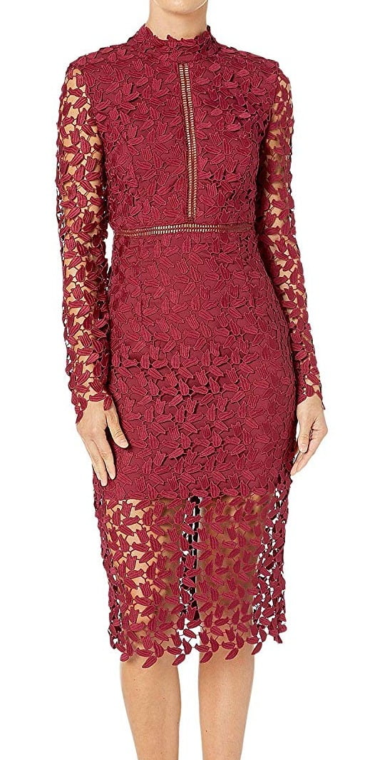 bardot alberta lace sheath dress