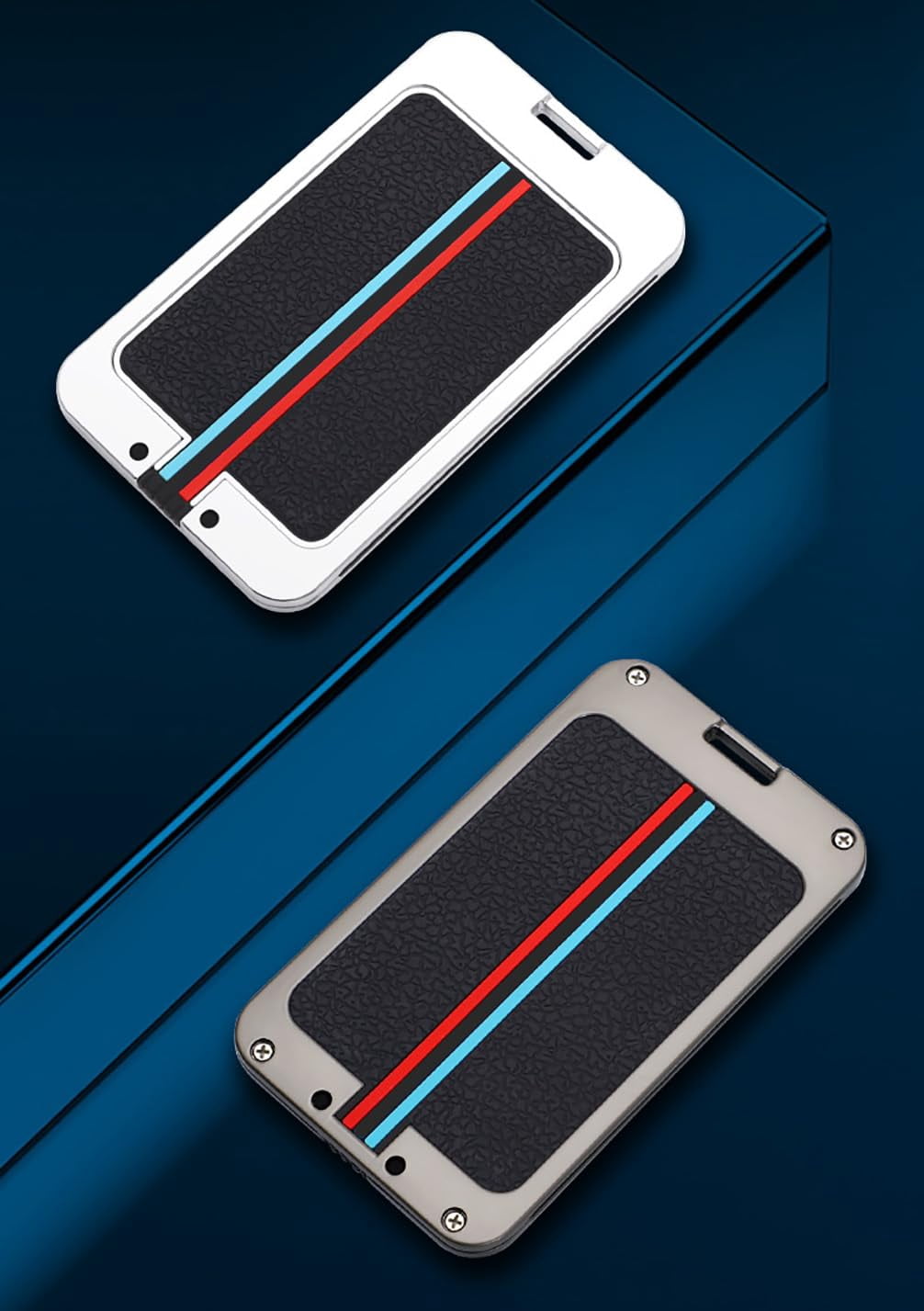 Key Fob Cover Compatible with Fit for BMW 5 Series 535LE 530LI New 3 Series X7 IX3 8 Series X5 Digital Key Card Case Metal Frame Silicone Remote Keychain Case Holder Protector