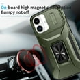 thumbnail image 6 of Allytechgroup iPhone 17 Case, Sliding Camera Lens Cover Military Grade Protection Stand Bracket Bumper Rugged TPU PC Phone Case for Apple iPhone 17 6.3", Darkgreen, 6 of 8