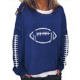 thumbnail image 1 of EQWLJWE Chandails de Football pour Femmes Chandail de Jour de Match Rugby Chandail Ample Col Rond Chandails Surdimensionnés Hauts d'Entraînement pour Femmes, 1 of 3