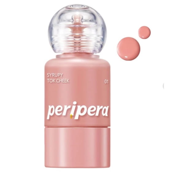 Peripera Syrupy Tok Cheek 01 Light Peach – Hydrating Liquid Blush for a Dewy, Glass-Skin Glow