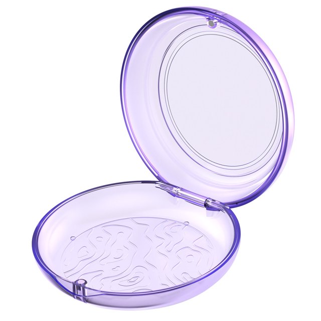 CSChome Braces Storage Case Transparent Braces Storage Box Proof Magnetic Clasp Sealed Retainer Case Mouth Guard Case Retainer Removal Tool