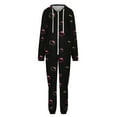 thumbnail image 6 of Hello Kitty Unisex Onesie Pajamas Zipper Jumpsuit Hooded One Piece Sleepwear for Family Mens Womens, 6 of 8