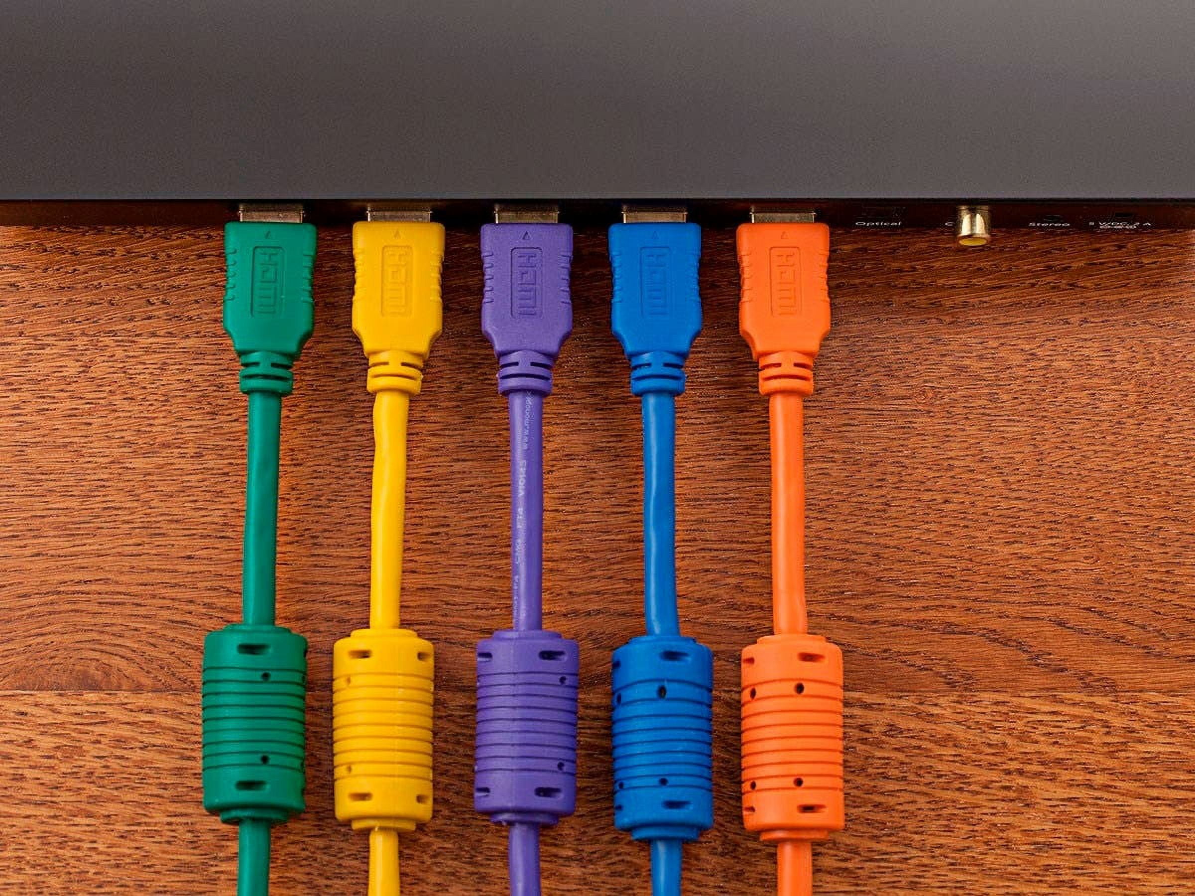 Monoprice HDMI Cable - 6 Feet - Black (5-Pack) High Speed, 4K@60Hz, HDR, 18Gbps, YCbCr 4:4:4, 28AWG, Compatible with UHD TV and More - Select Series