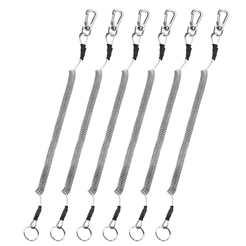 HLGDYJ 6pcs Fishing Coiled Lanyard Heavy Duty Safety Boating Rope