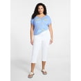 thumbnail image 3 of Terra & Sky Women's Plus Pull On Jegging Capri Pants with Control Panel, Sizes 0X-5X, 3 of 5