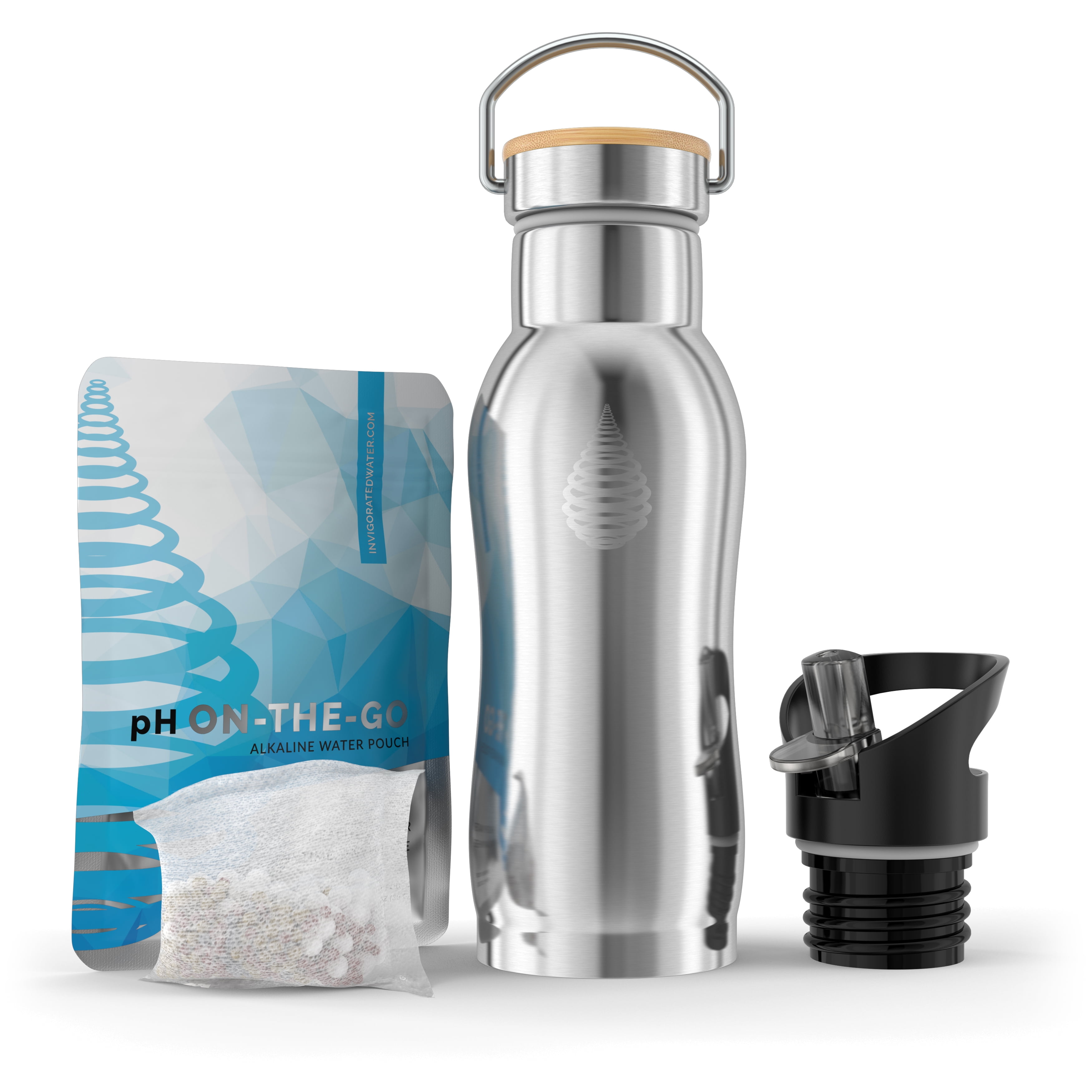pH ACTIVE Insulated Water Bottle Filtered Alkaline Water Bottle