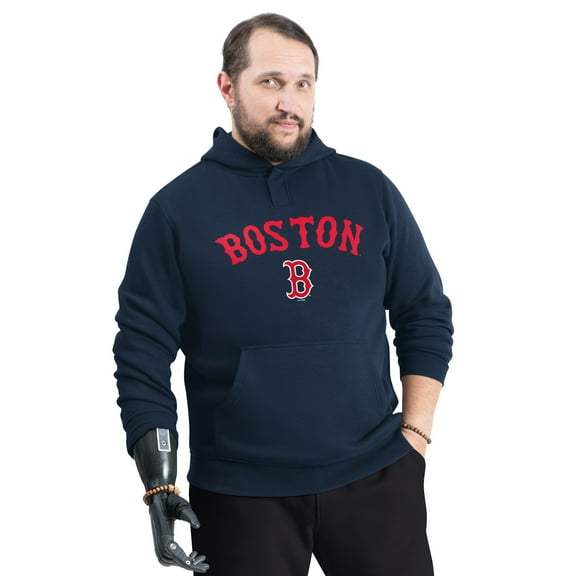Men's G-III Sports by Carl Banks Navy Boston Red Sox Adaptive Lockup Fleece Hoodie