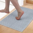 thumbnail image 2 of Unique Bargains Fade Resistant Cotton Bath Rugs Shower Mat Bathroom Non Slip Gray, 2 of 7