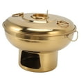 thumbnail image 4 of YUMILI Hot Pot Traditionnel Chinois Vieux Pékin, Marmite Mongole, Marmite Au Charbon De Bois Portable en Acier Inoxydable, Petite Marmite à Glace Sèche pour la Cuisine(Or), 4 of 14