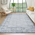 thumbnail image 6 of Garvee 5'x7' Vintage Border Area Rug, Non-Slip Washable Rug Traditional Retro Distressed Carpet, Low Pile Foldable Indoor Rug for Living Room Bedroom Dining Room, Blue, 6 of 9