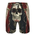 thumbnail image 3 of Logiee Gothic Skull With Roses Print Mens Swim Trunks Quick Dry Board Shorts,Breathable Hawaii Beach Shorts Swimwear Bathing Suits-X-Large, 3 of 6