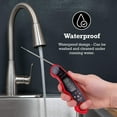 thumbnail image 5 of TwinTech Instant Read Meat Thermometer 1-2 Sec Water Resistant, Backlit, Magnetic, Foldable Probe for Kitchen, Grill, Candy, Liquids (Red), 5 of 8