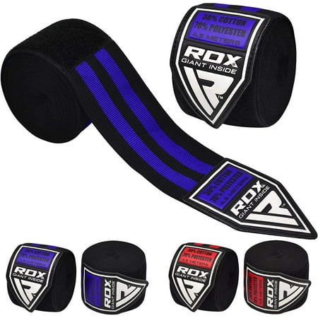 RDX Boxing Hand Wraps Inner Gloves Professional for MMA Training - Great for Punching, Muay Thai, Kickboxing, Martial Arts & Combat Sports Protection - 4.5 Meter Bandages Under Mitts