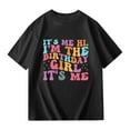 thumbnail image 6 of MEZZALL Children Girls Letter Printed Short Sleeve T-Shirts Kids Oversized Tops Casual Crewneck Basic Tees 9-10 Years Breathable Kids Wear, 6 of 6