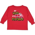 thumbnail image 3 of Inktastic My Mom is a Firefighter with Fire Truck Boys or Girls Long Sleeve Toddler T-Shirt, 3 of 5