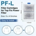 thumbnail image 7 of Driamor Aquatic Power Fish Tank Filtration Cartridges with Carbon & Zeolite for Top Fin Silenstream PF-L, 8 Pack, 7 of 7