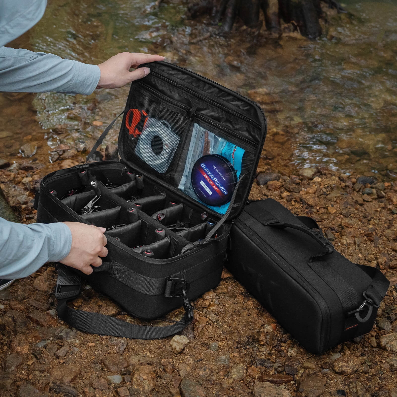 KastKing Fishing Reel Case Large Storage Shockproof Internal Divider Design